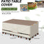 Funda mesa patio impermeable 90x64pulg marrón y caqui