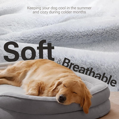 Cama ortopédica perros grandes con funda extraíble gris