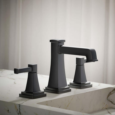 Grifo lavabo baño 3 agujeros drenaje clicker 1.0 GPM negro
