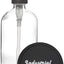 Dispensador jabón negro mate botella vidrio 16oz cocina baño