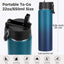 Botella agua acero inox doble pared 22oz con pajita