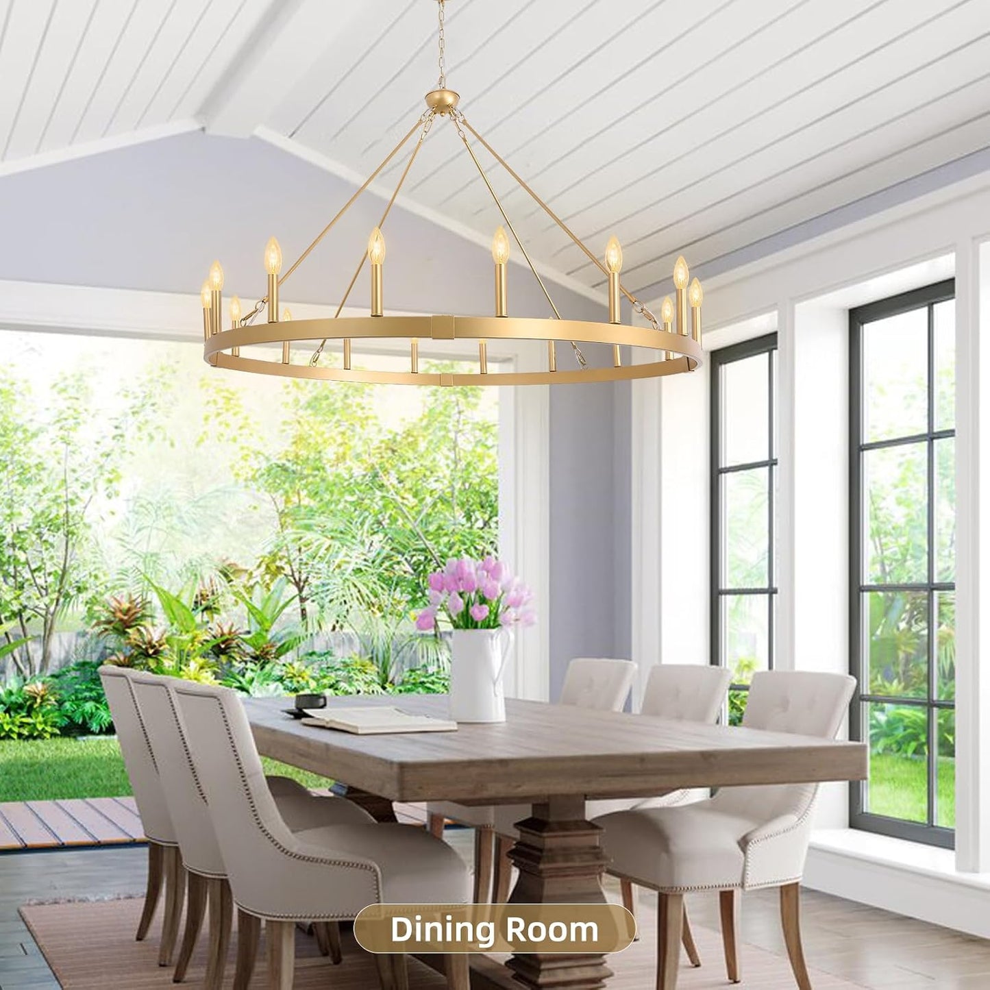 Lámpara araña 48pulg 16 luces para cocina comedor