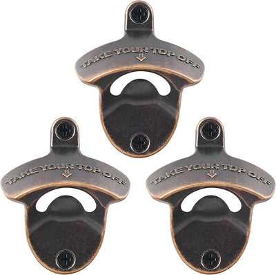 Abridor botellas cobre antiguo pared 3 pack