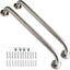 Barra agarre ducha níquel cepillado 16pulg 2 soportes