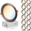 12 Luces LED Empotrables 6pulg 5 CCT Regulables 2700-5000K