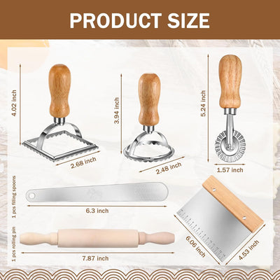 Set 9 herramientas para hacer pasta con sellos ravioles