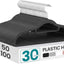 30 Perchas Plástico Antideslizantes 16.5" Negro