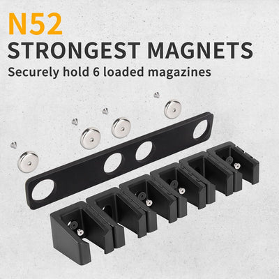 Estante magnético ABS doble pila para pared soporte cargadores