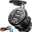 Cargador USB 12V 3 puertos para coche barco camión