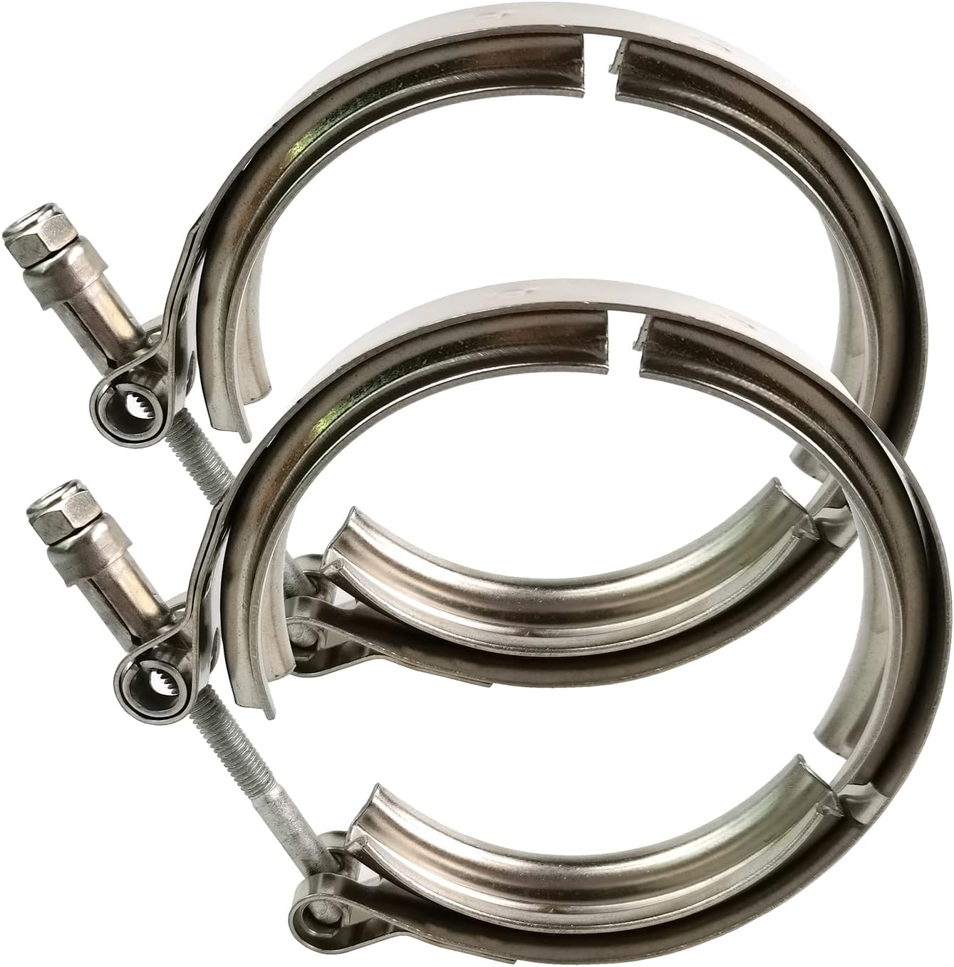 Abrazadera V 3pulg acero inox 304 para bajantes turbo set 2