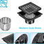 Drenaje ducha cuadrado acero inox 304 4pulg negro