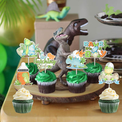 36 Pzas Decoración Dinosaurio Cupcakes Baby Shower