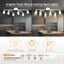 Iluminación pista blanca cocina 6 luces LED flexible moderna