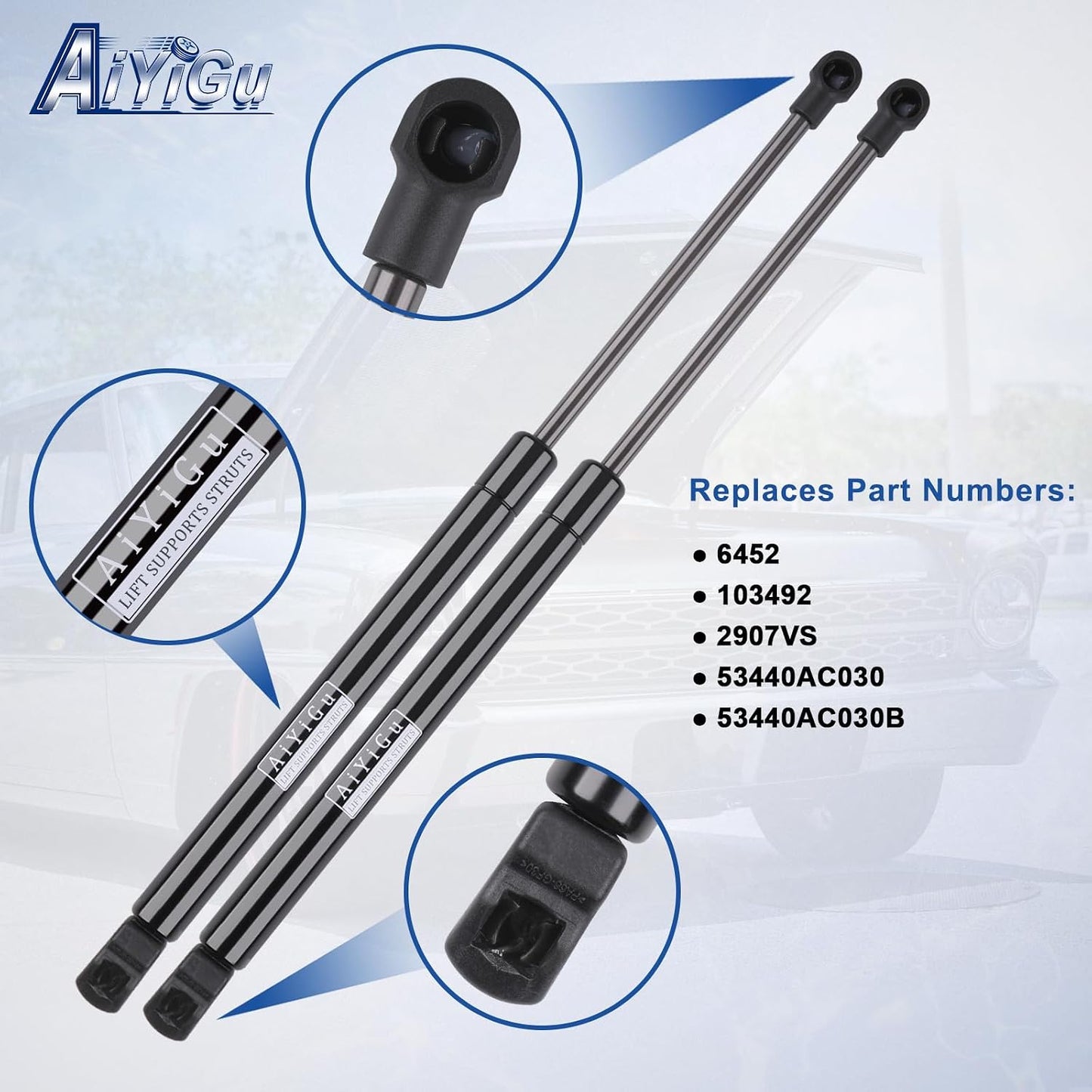 Soportes gas capó Toyota Avalon 05-12 set 2