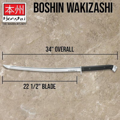 Cuchillo Wakizashi Honshu 34" guardia acero mango TPR