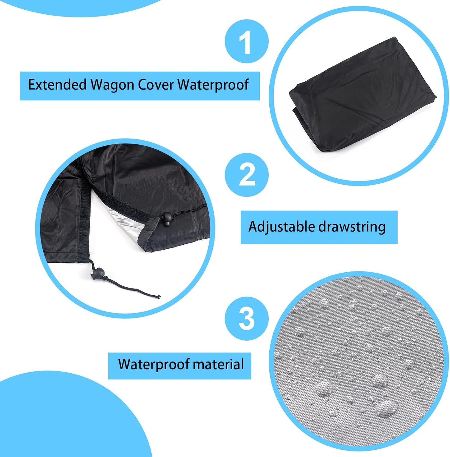 Funda vagón impermeable plegable 38x26x20" camping