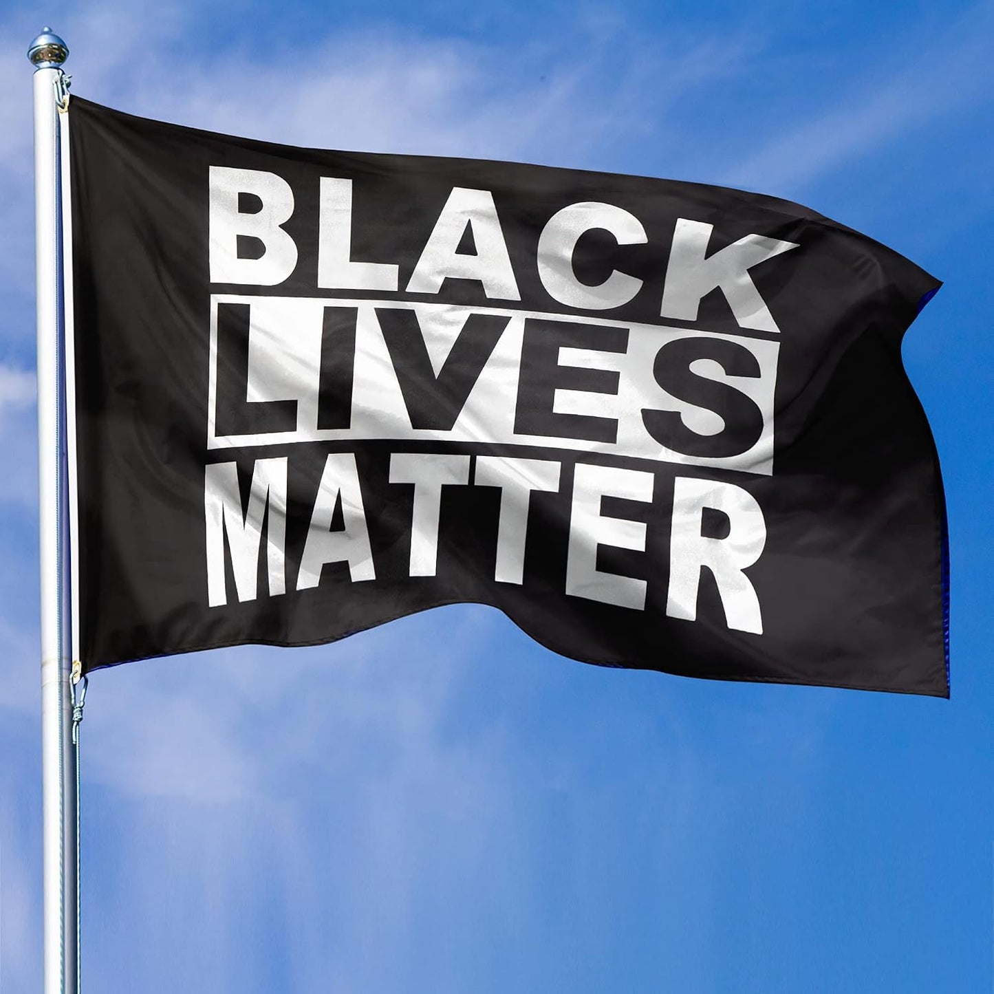 Bandera BLM 3x5 pies poliéster 3 capas doble costura