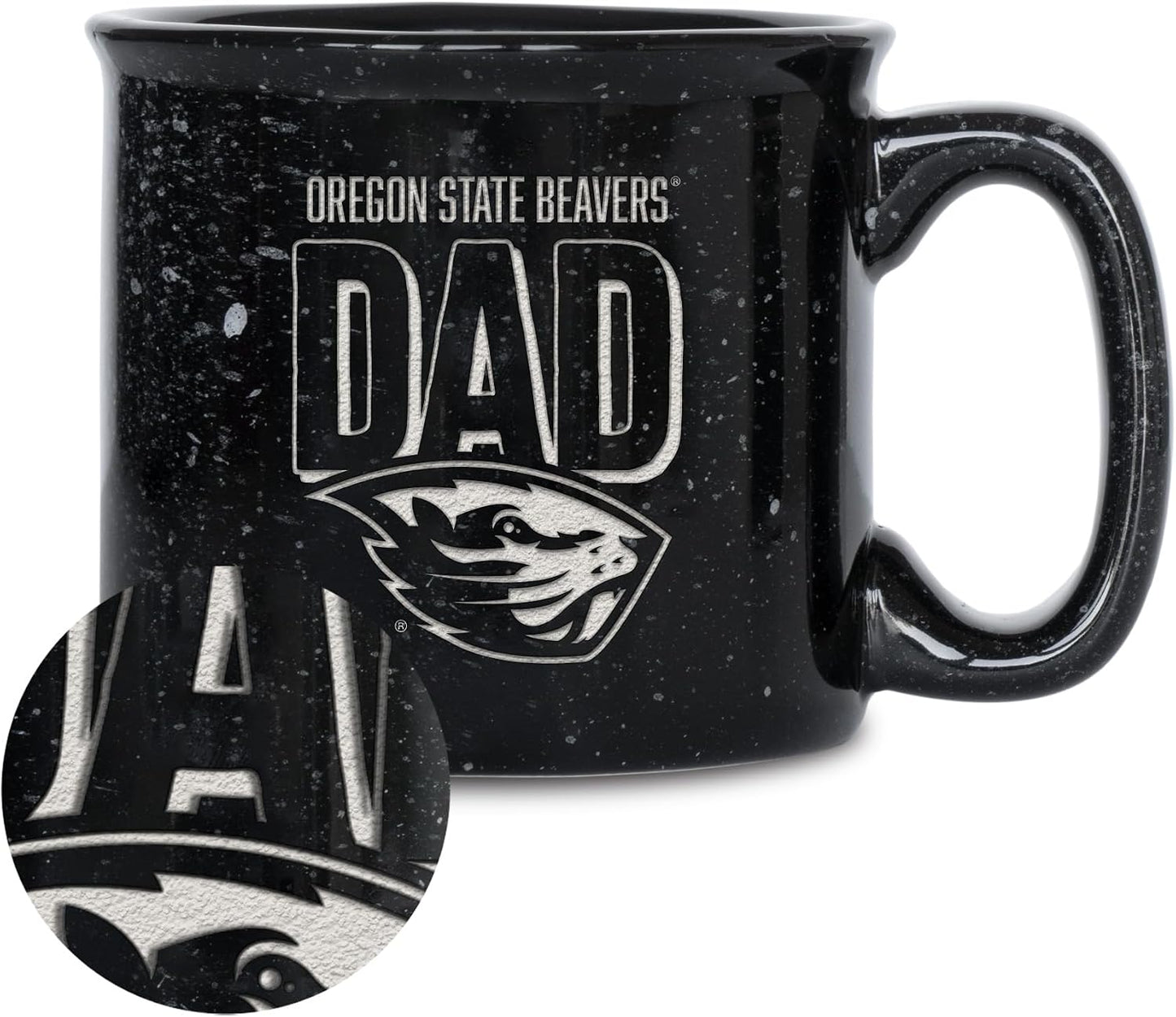Taza fogata grabada NCAA Dad 12oz