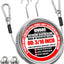 Línea ropa exterior 40ft alambre PVC plateado con ganchos