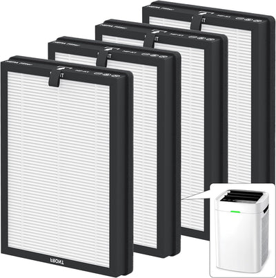 4 Filtros Comp Purificador H13 HEPA para Hogar 2600ft²