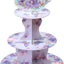 Soporte cupcakes 3 niveles temática floral para fiestas
