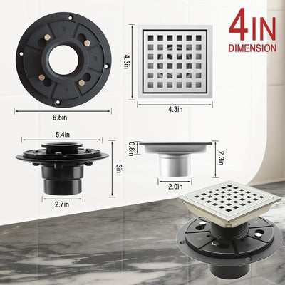 Drenaje 4pulg acero inox SUS304 cepillado níquel