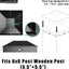 Tapas postes madera 5.5x5.5pulg plástico PP negro 12uds