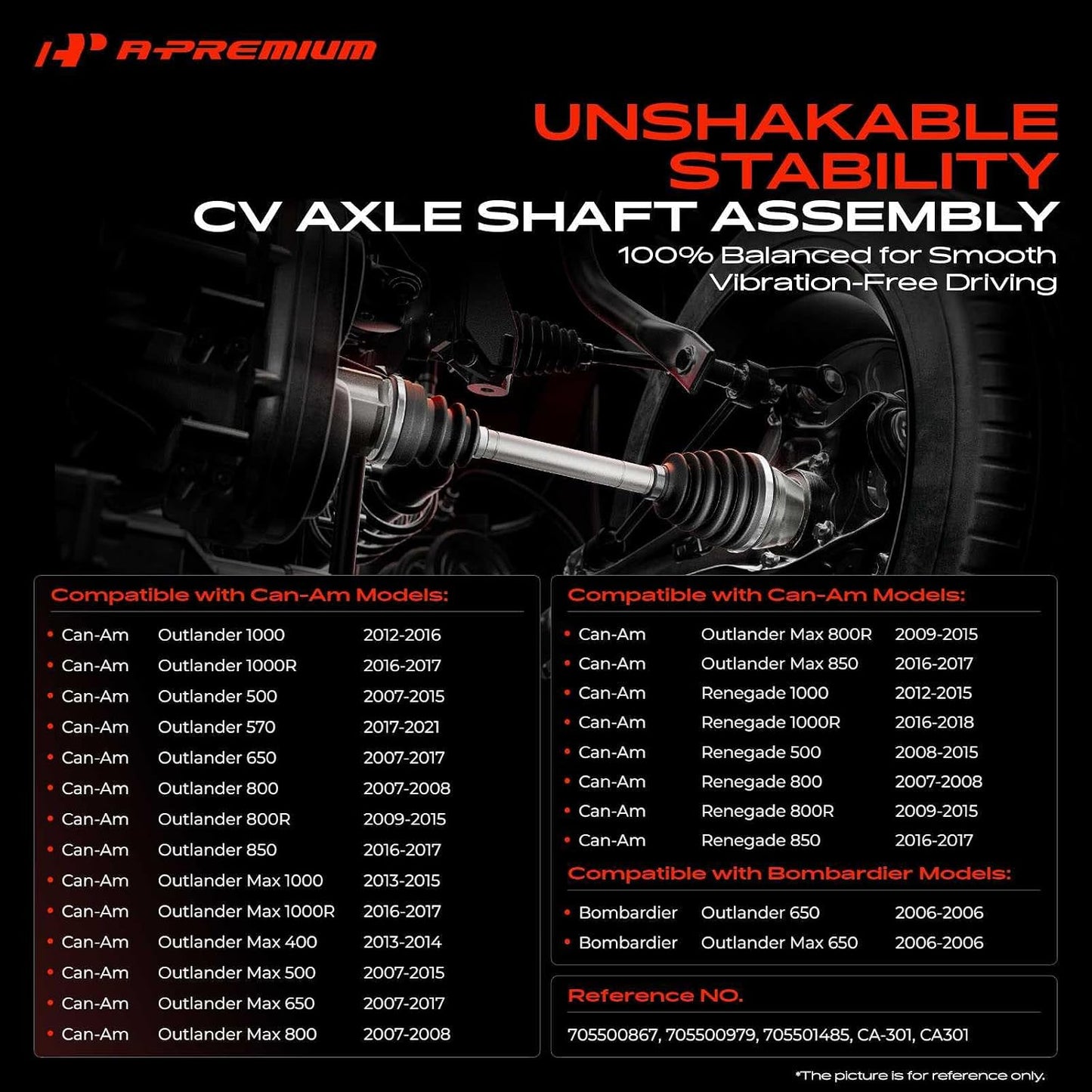 Eje CV comp Bombardier Outlander 650 Can-Am