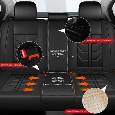 Juego fundas asiento Nissan Frontier 07-25 cuero con bolsa aire