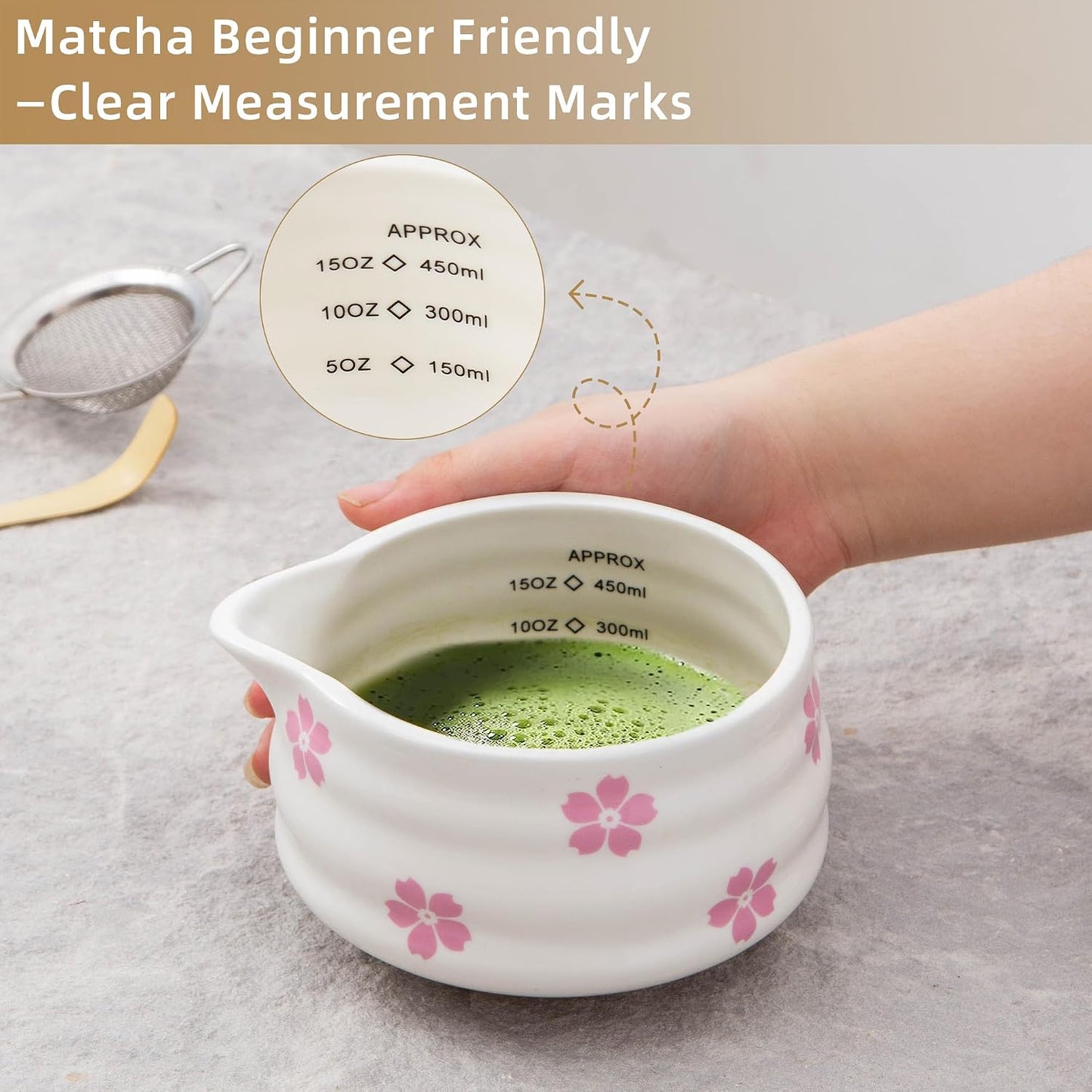 Set 5 Pzas Kit Matcha Ceremonial Cerámica Bambú