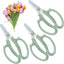 Tijeras florales acero inox 3 pzas para jardín y frutas