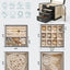 Caja joyas 4 niveles cuero con cajones y cerradura