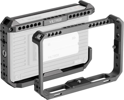 Jaula monitor cámara DC-X2/X3 orificio 1/4 3/8 metálico comp brazo luces LED