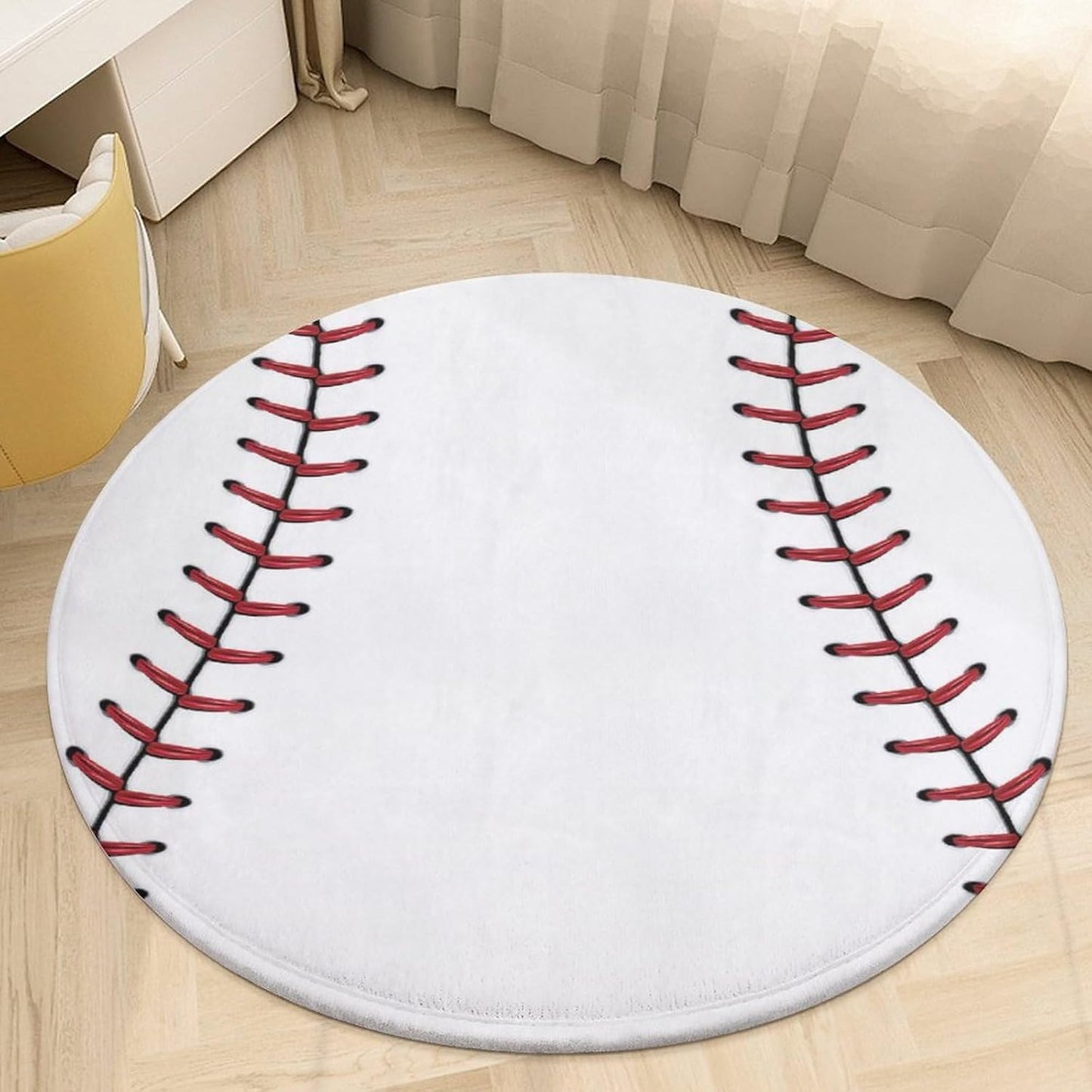 Alfombra redonda béisbol para habitación niños 3ft