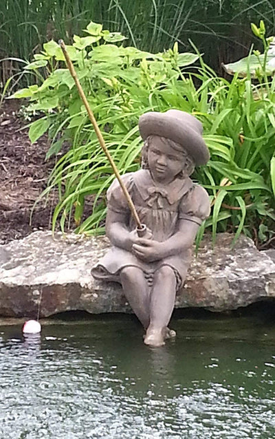 Estatua piedra fundida decoración jardín regalo