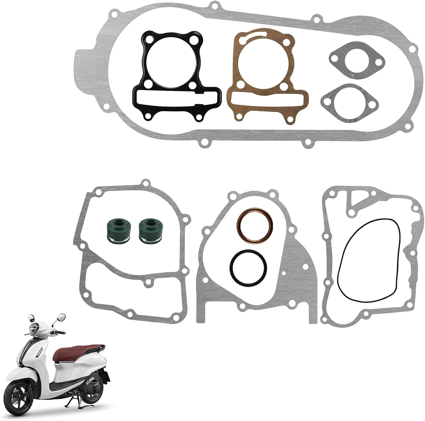 Set juntas motor caja corta 57.4mm GY6 125cc