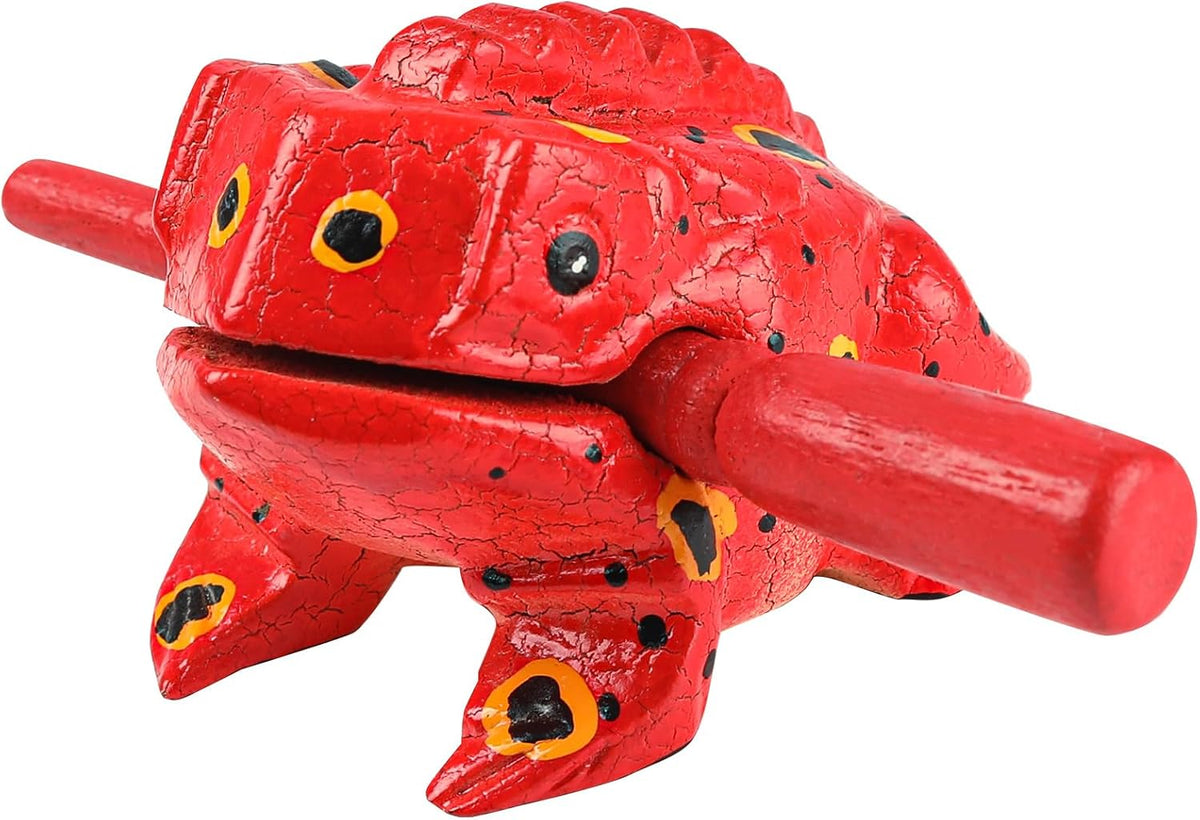 Raspador Güiro de Madera 3.5 Tono Musical Pintado Rojo