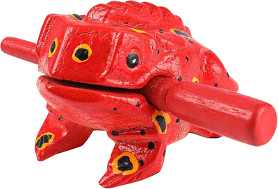 Raspador Güiro de Madera 3.5 Tono Musical Pintado Rojo