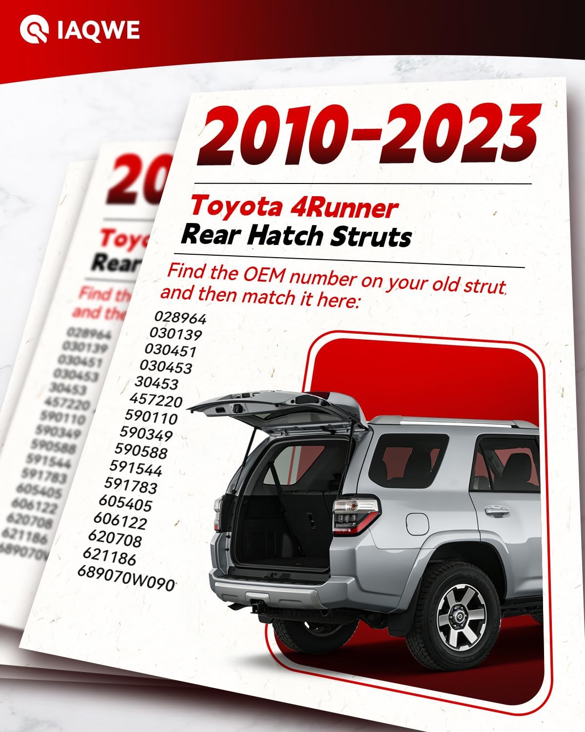 Puntales escotilla trasera Toyota 4Runner 10-23 2 Pzas