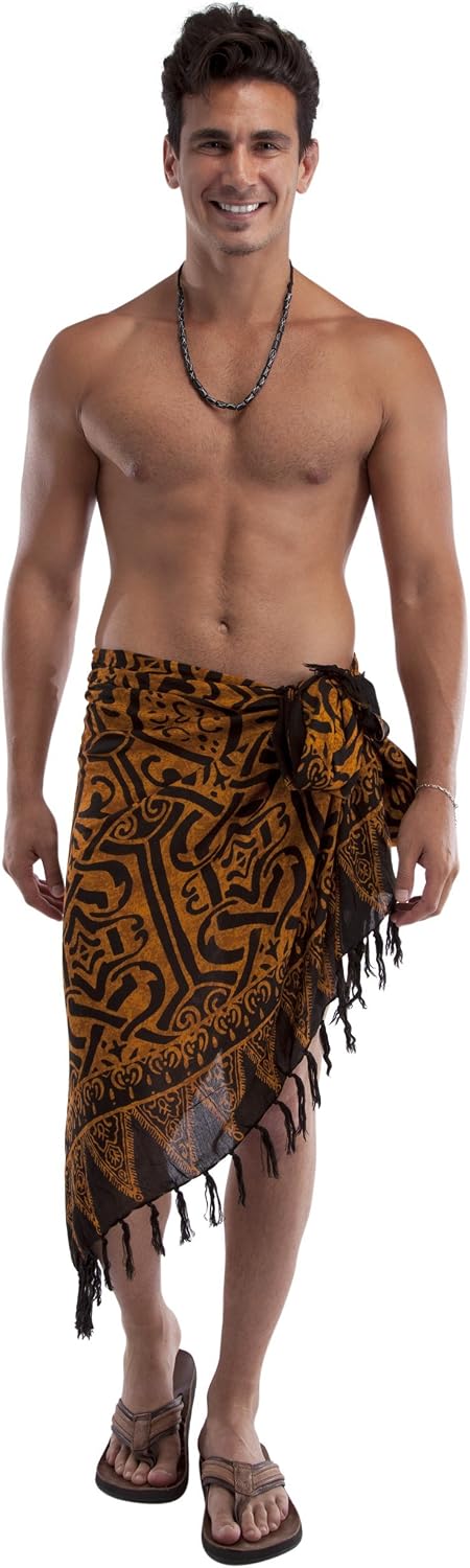 Pareo tribal abstracto para hombre color