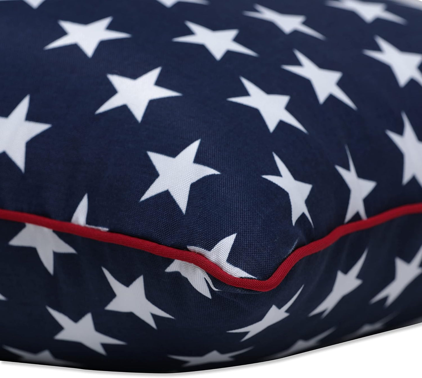 2 Almohadas Acento 16.5x16.5pulg Azul/Blanco