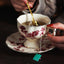 Set 2 Tazas Té Platillos Cerámica 7oz Expreso Apilables
