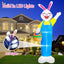 Conejo inflable iluminado 12ft para decoración exterior