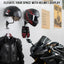 Soporte pared casco 2 perchas rotación 180 motocicleta