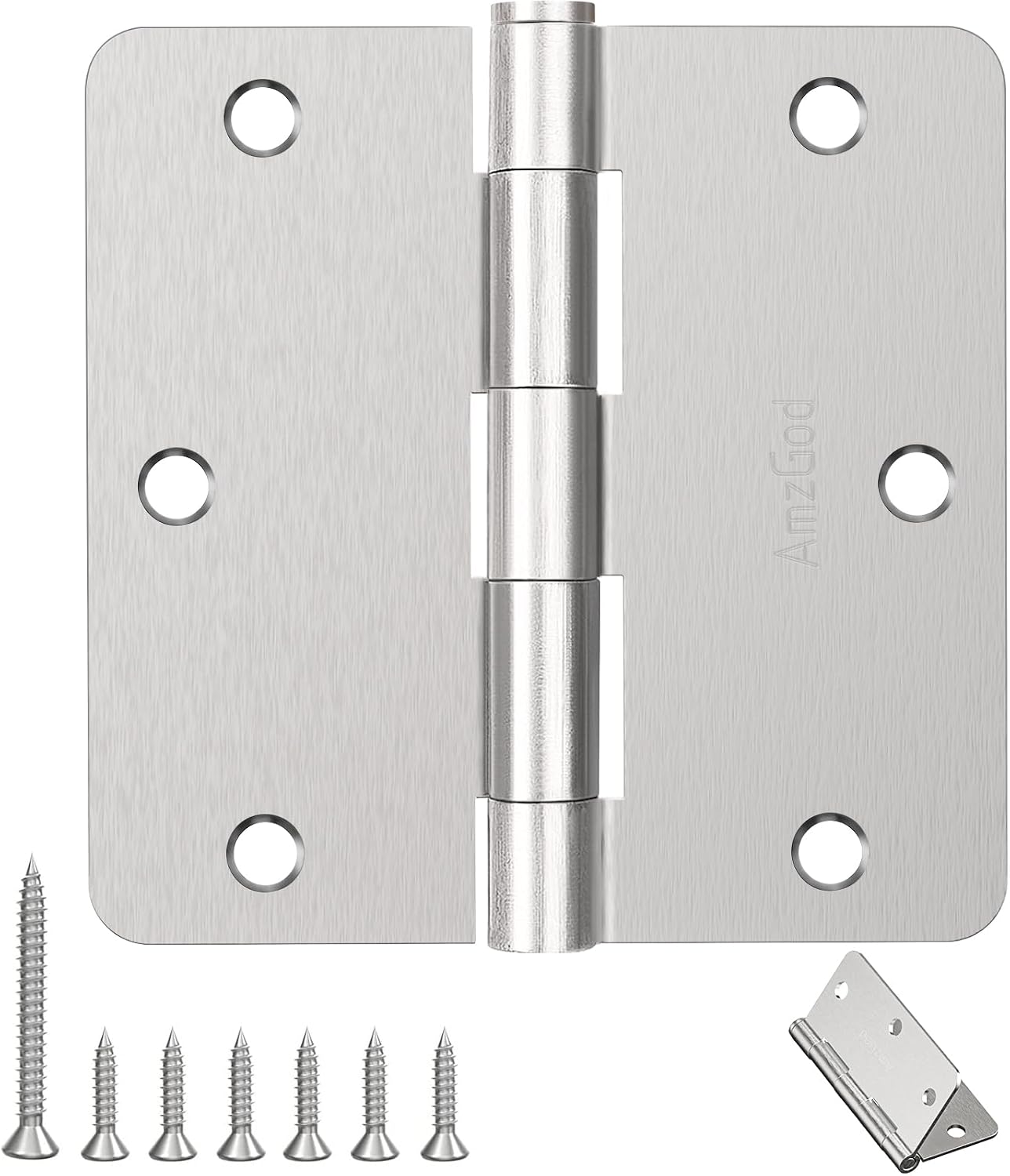 Bisagras puerta níquel cepillado 3.5pulg 6 Pzas