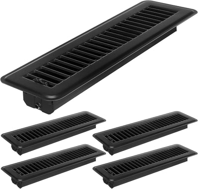 4 Rejillas Ventilación Piso 2x12pulg Metal A prueba de Oxido