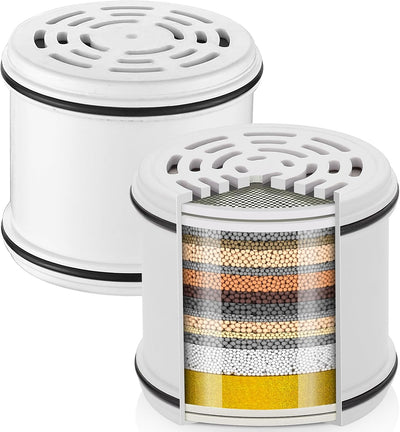 2 Filtros ducha fija suavizante agua con perlas