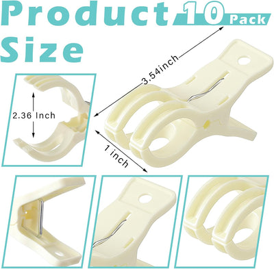 10 Clips Resistentes para Arco Globos 3.5pulg Plástico Transparente