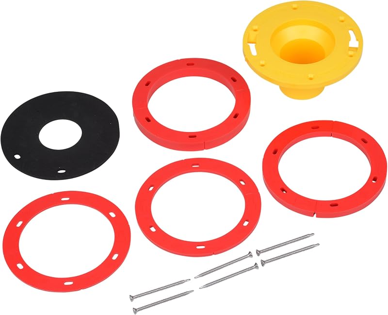 Kit extensión brida inodoro 1/4-1-5/8 rojo amarillo