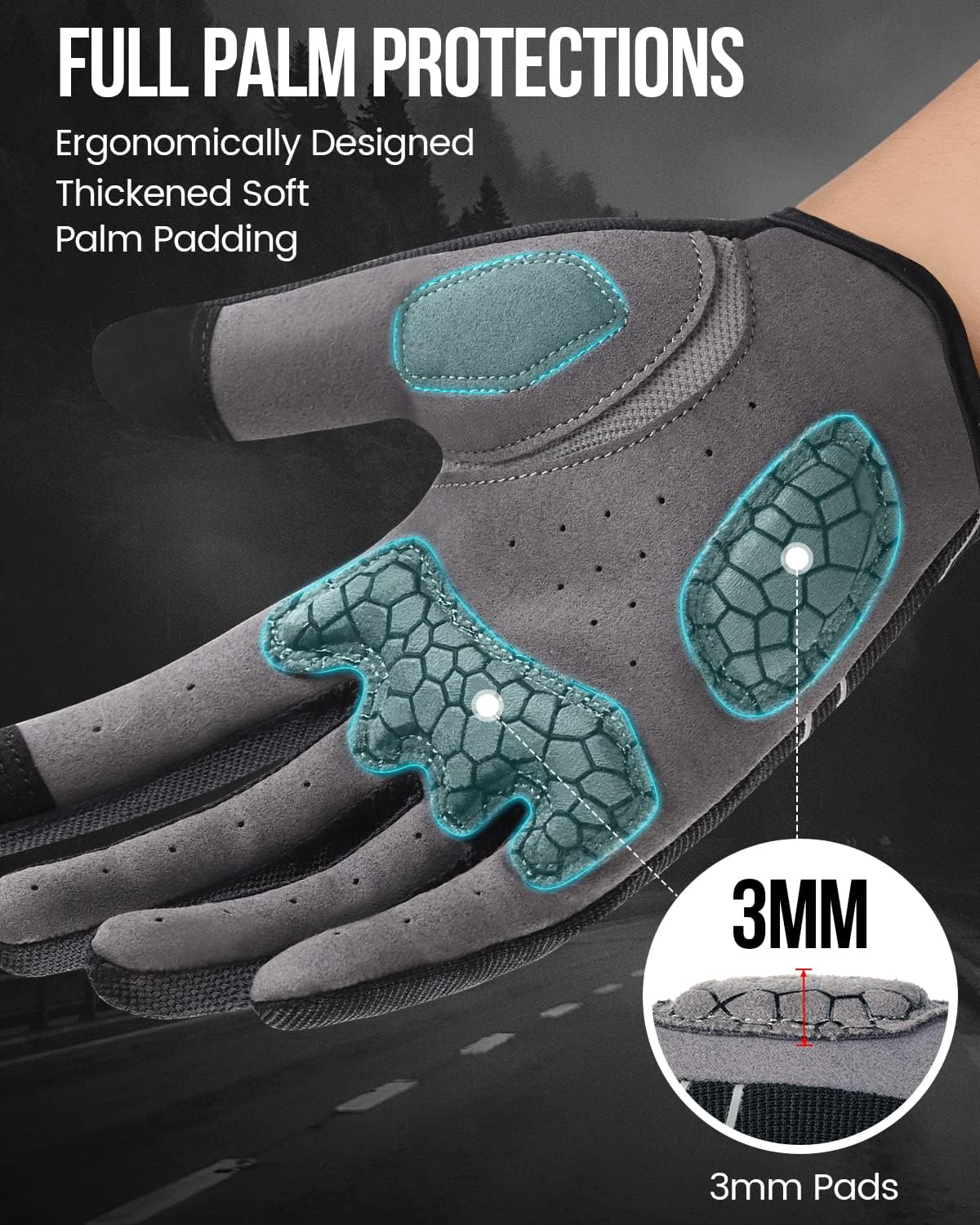 Guantes ciclismo invierno tactil antiderrap
